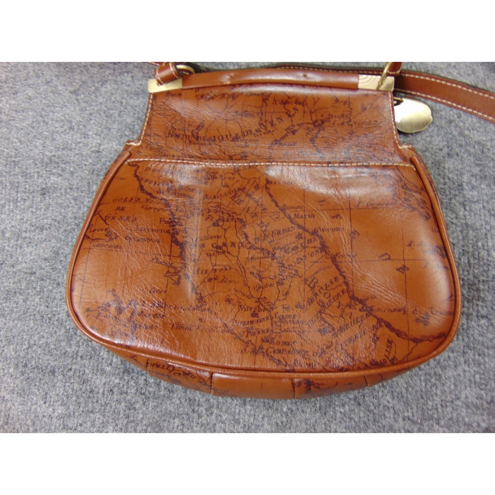 Patricia Nash Veneto Crossbody Bag Riot Rust Signature Map Print Travel Boho New - Picture 3 of 13